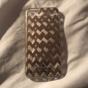 Kate Spade rose gold chevron iPhone 6 case